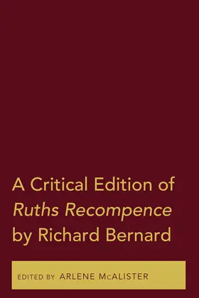 McAlister |  A Critical Edition of Ruths Recompence by Richard Bernard | eBook | Sack Fachmedien