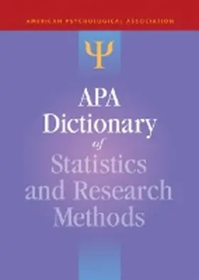 Zedeck / Harlow / Blozis |  APA Dictionary of Statistics and Research Methods | Buch |  Sack Fachmedien