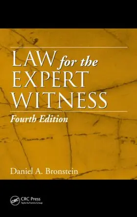 Bronstein |  Law for the Expert Witness | Buch |  Sack Fachmedien