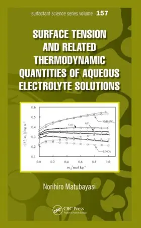 Matubayasi |  Surface  Tension and Related Thermodynamic Quantities of Aqueous Electrolyte Solutions | Buch |  Sack Fachmedien