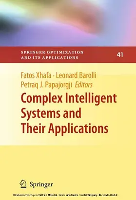 Xhafa / Barolli / Papajorgji |  Complex Intelligent Systems and Their Applications | eBook | Sack Fachmedien