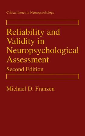 Franzen |  Reliability and Validity in Neuropsychological Assessment | Buch |  Sack Fachmedien