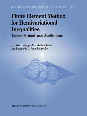 Haslinger / Panagiotopoulos / Miettinen |  Finite Element Method for Hemivariational Inequalities | Buch |  Sack Fachmedien