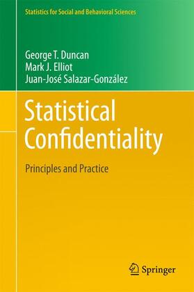 Duncan / Elliot / Juan Jose Salazar |  Statistical Confidentiality | Buch |  Sack Fachmedien