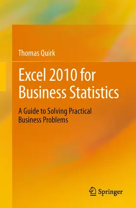 Quirk |  Excel 2010 for Business Statistics | eBook | Sack Fachmedien