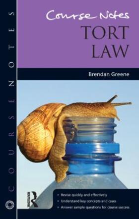 Greene | Course Notes: Tort Law | Buch | 978-1-4441-4656-1 | sack.de