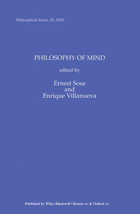 Sosa / Villanueva |  Philosophy of Mind, Volume 20 | Buch |  Sack Fachmedien