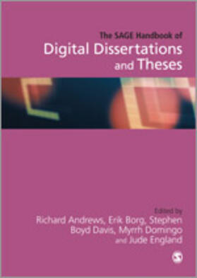 Andrews / Borg / Davis |  The SAGE Handbook of Digital Dissertations and Theses | eBook | Sack Fachmedien