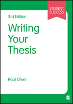 Oliver |  Writing Your Thesis | Buch |  Sack Fachmedien