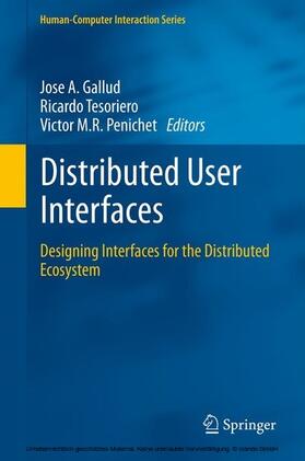 Gallud / Tesoriero / Penichet |  Distributed User Interfaces | eBook | Sack Fachmedien