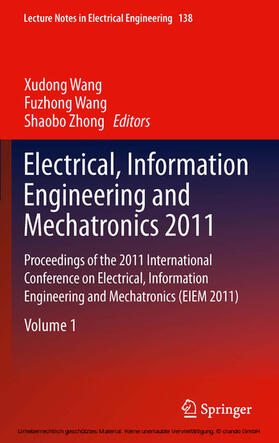 Zhong / Wang |  Electrical, Information Engineering and Mechatronics 2011 | eBook | Sack Fachmedien