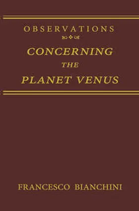 Bianchini |  Observations Concerning the Planet Venus | eBook | Sack Fachmedien