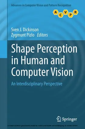 Dickinson / Pizlo |  Shape Perception in Human and Computer Vision | eBook | Sack Fachmedien