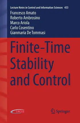 Amato / Ambrosino / De Tommasi |  Finite-Time Stability and Control | Buch |  Sack Fachmedien