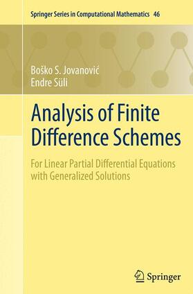 Süli / Jovanovic / Jovanovic |  Analysis of Finite Difference Schemes | Buch |  Sack Fachmedien