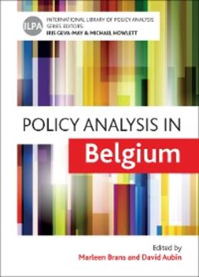 Brans / Aubin |  Policy Analysis in Belgium | eBook | Sack Fachmedien