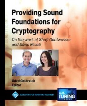Goldreich |  Providing Sound Foundations for Cryptography | eBook | Sack Fachmedien