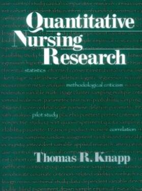 Knapp |  Quantitative Nursing Research | eBook | Sack Fachmedien