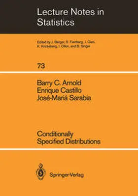 Arnold / Castillo / Sarabia Alegria |  Conditionally Specified Distributions | eBook | Sack Fachmedien