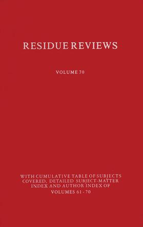 Gunther |  Residues of Pesticides and Other Contaminants in the Total Environment | Buch |  Sack Fachmedien