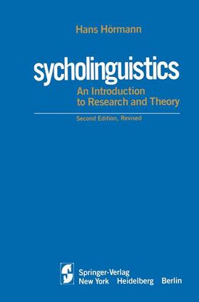 Hörmann |  Psycholinguistics | Buch |  Sack Fachmedien