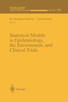 Berry / Halloran |  Statistical Models in Epidemiology, the Environment, and Clinical Trials | Buch |  Sack Fachmedien