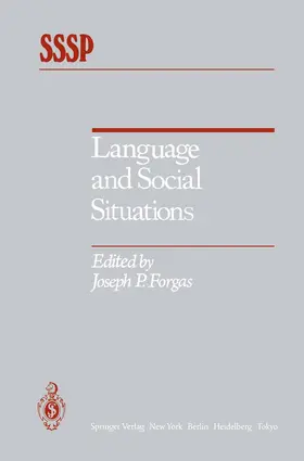 Forgas |  Language and Social Situations | Buch |  Sack Fachmedien