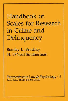 O'Neal Smitherman / Brodsky |  Handbook of Scales for Research in Crime and Delinquency | Buch |  Sack Fachmedien