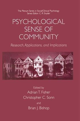 Fisher / Bishop / Sonn |  Psychological Sense of Community | Buch |  Sack Fachmedien