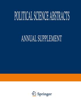  Political Science Abstracts | Buch |  Sack Fachmedien