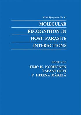 Korhonen / Mäkelä / Hovi |  Molecular Recognition in Host-Parasite Interactions | Buch |  Sack Fachmedien