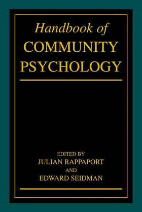 Seidman / Rappaport |  Handbook of Community Psychology | Buch |  Sack Fachmedien