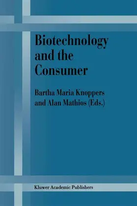 Mathios / Knoppers |  Biotechnology and the Consumer | Buch |  Sack Fachmedien