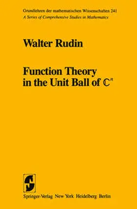 Rudin |  Function Theory in the Unit Ball of Cn | eBook | Sack Fachmedien