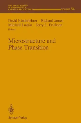 Kinderlehrer / Ericksen / James |  Microstructure and Phase Transition | Buch |  Sack Fachmedien