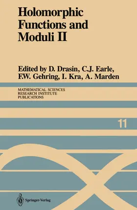 Drasin / Earle / Marden |  Holomorphic Functions and Moduli II | Buch |  Sack Fachmedien