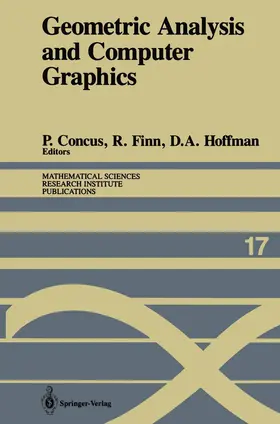 Concus / Hoffman / Finn |  Geometric Analysis and Computer Graphics | Buch |  Sack Fachmedien