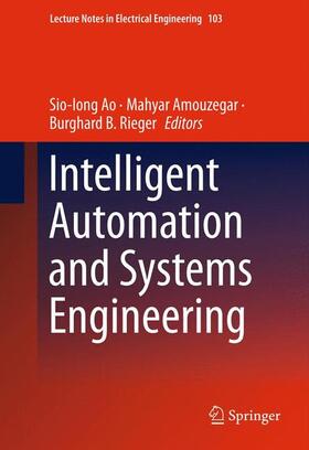 Ao / Amouzegar / Rieger |  Intelligent Automation and Systems Engineering | Buch |  Sack Fachmedien
