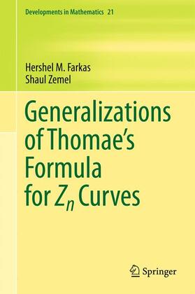 Zemel / Farkas |  Generalizations of Thomae's Formula for Zn Curves | Buch |  Sack Fachmedien