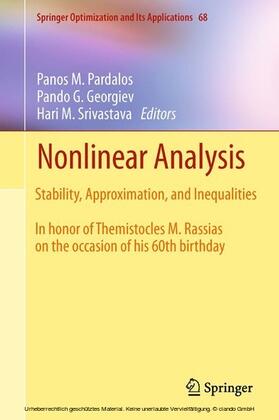 Pardalos / Georgiev / Srivastava |  Nonlinear Analysis | eBook | Sack Fachmedien