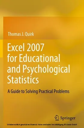 Quirk |  Excel 2007 for Educational and Psychological Statistics | eBook | Sack Fachmedien