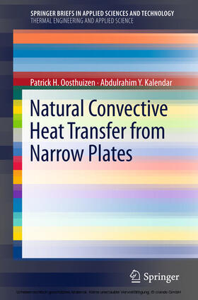Oosthuizen / Kalendar |  Natural Convective Heat Transfer from Narrow Plates | eBook | Sack Fachmedien