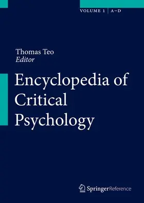 Teo |  Encyclopedia of Critical Psychology | Buch |  Sack Fachmedien