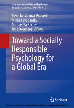 Mustakova-Possardt / Lyubansky / Basseches |  Toward a Socially Responsible Psychology for a Global Era | eBook | Sack Fachmedien