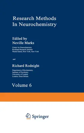 Marks |  Research Methods in Neurochemistry | Buch |  Sack Fachmedien