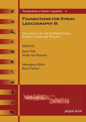 Dyk / Peursen / Falla |  Foundations for Syriac Lexicography III | eBook | Sack Fachmedien