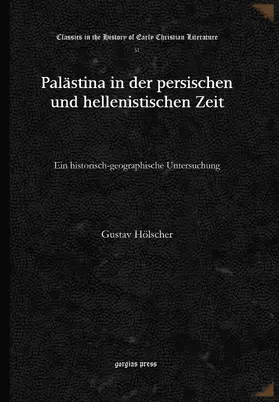 Hölscher |  Palästina in der persischen und hellenistischen Zeit | eBook | Sack Fachmedien