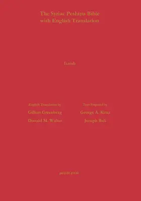  The Book of Isaiah According to the Syriac Peshitta Version with English Translation | eBook | Sack Fachmedien