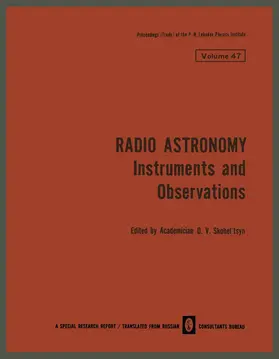 Skobel tsyn |  Radio Astronomy | Buch |  Sack Fachmedien