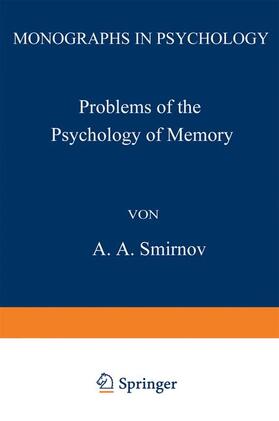 Smirnov |  Problems of the Psychology of Memory | Buch |  Sack Fachmedien